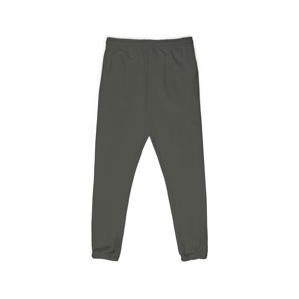 Embroidered Minimalist Rhino Sweatpants — Garment-Dyed Fleece Joggers