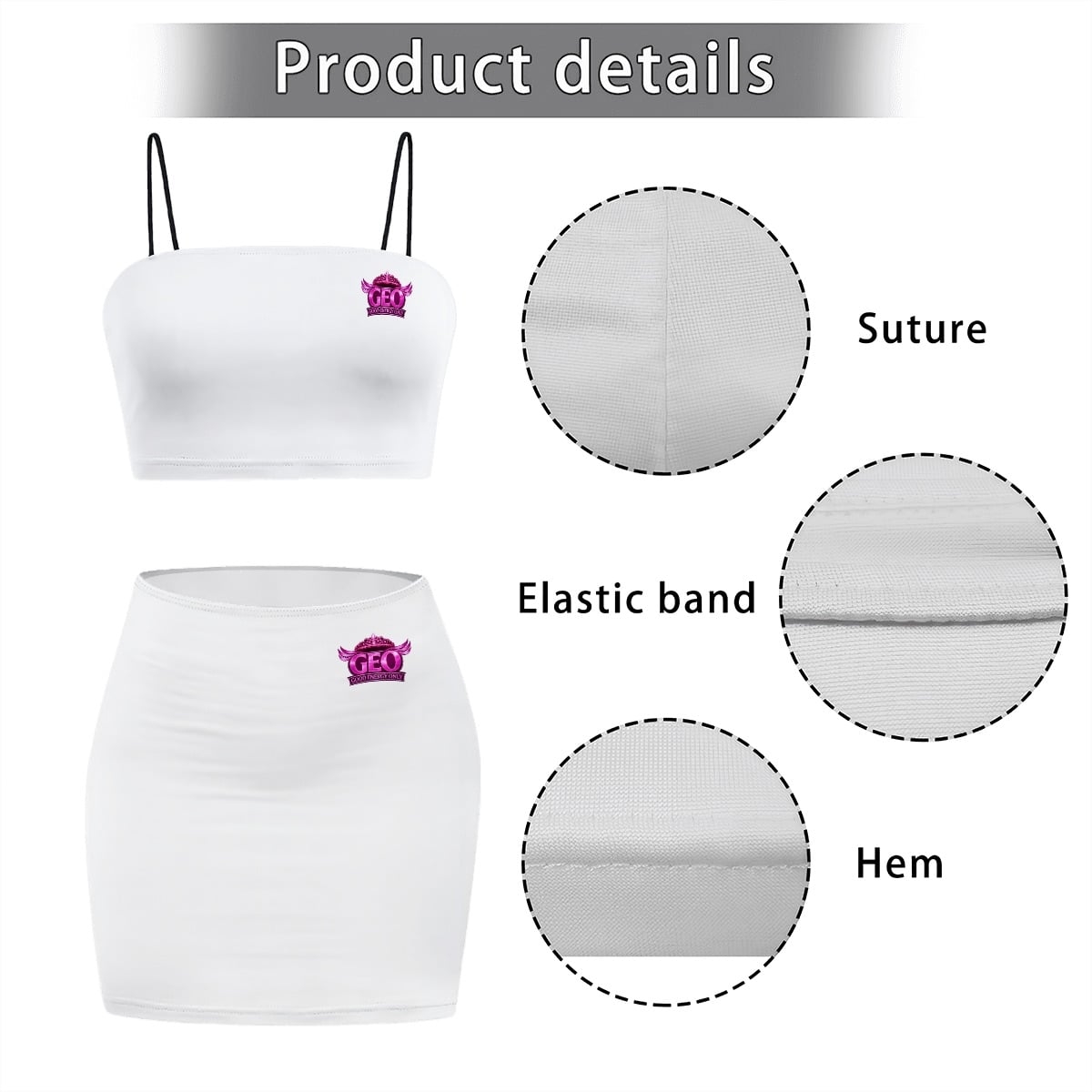 Women's Crop Tank Top & Mini Skirts Sets
