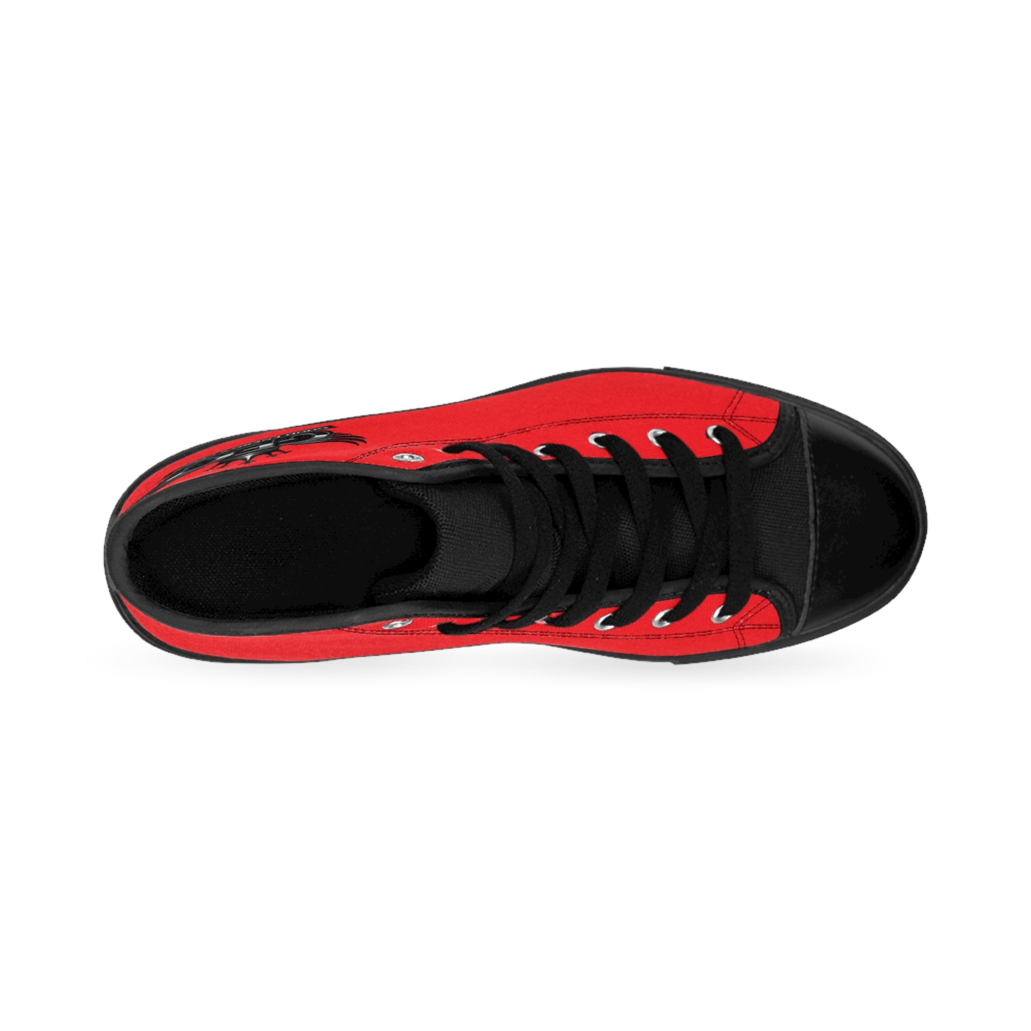 Red & black High-Top Street Sneakers with 'GEO' Crown Logo — Men's Classic Casual Shoes