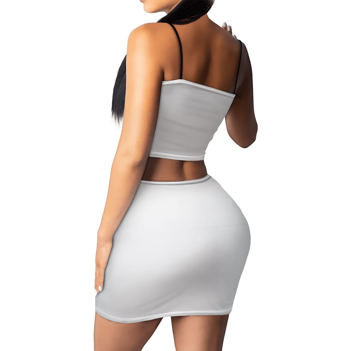 Women's Crop Tank Top & Mini Skirts Sets