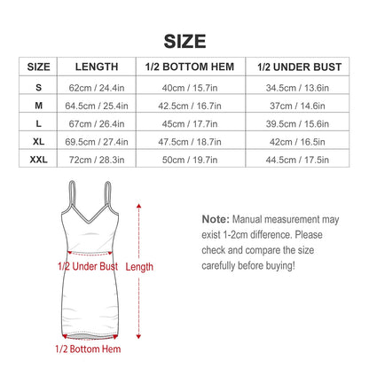 Short Spaghetti Strap Bodycon Dress V-Collar