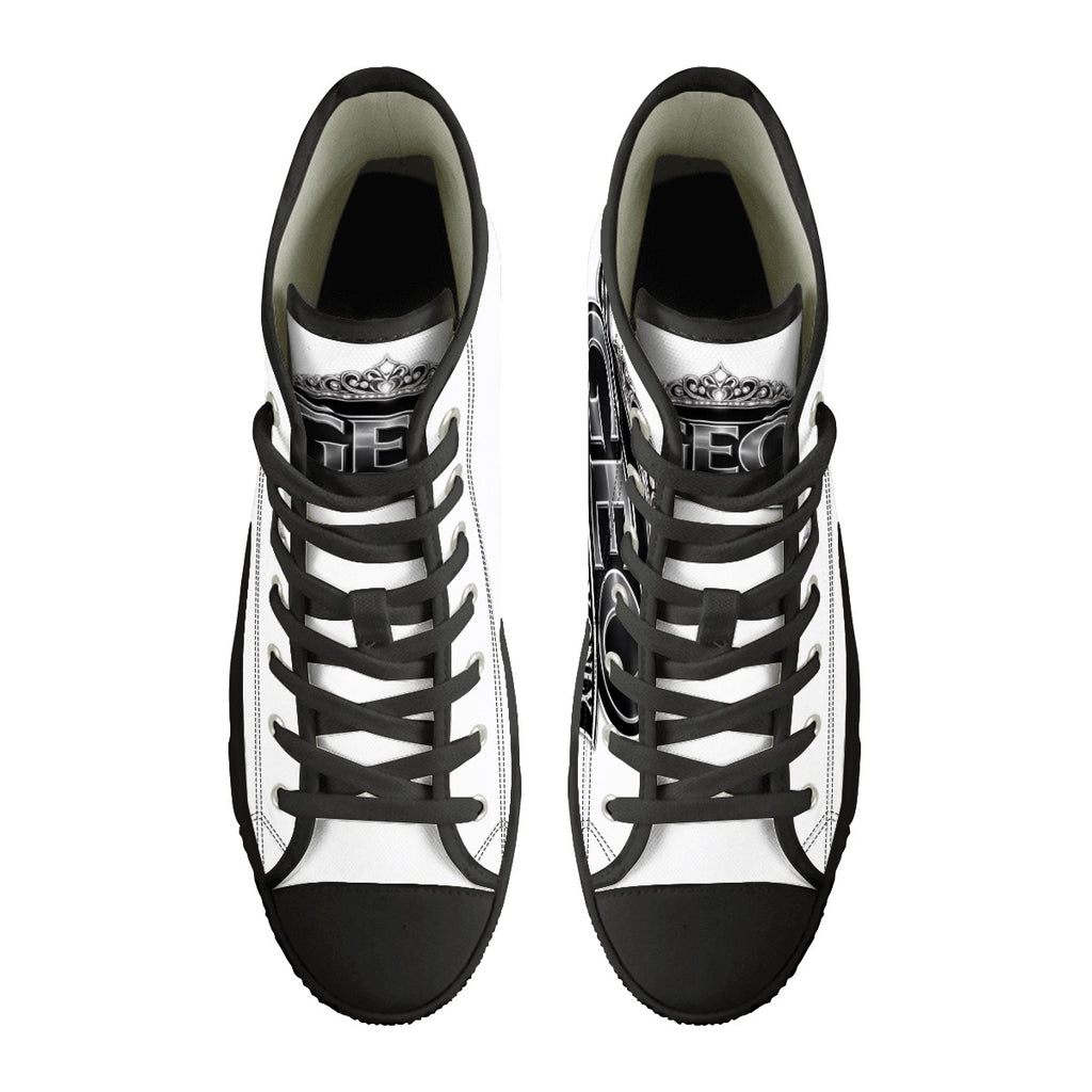 Men's High Top Canvas Shoes (Customized Tongue)