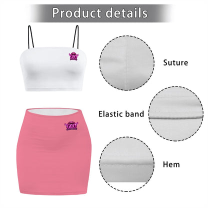 Women's Crop Tank Top & Mini Skirts Sets