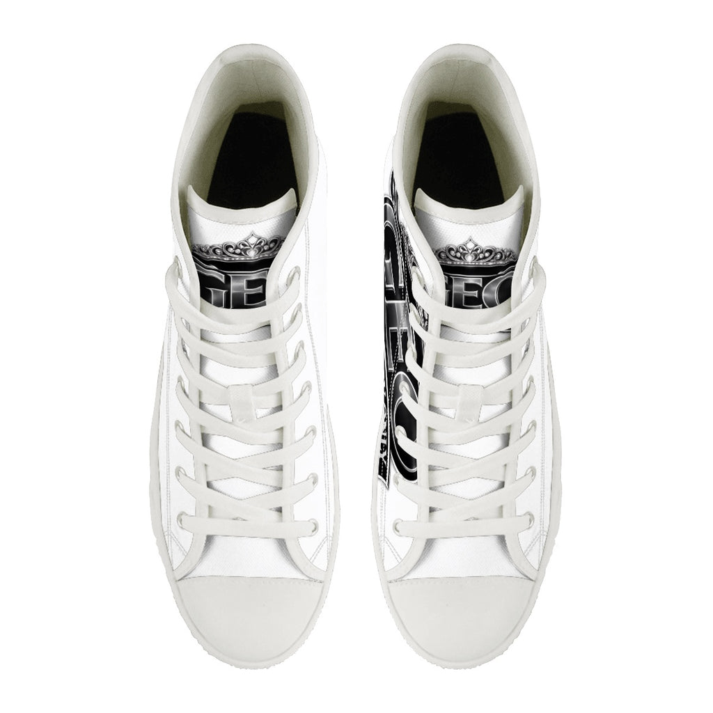Men's High Top Canvas Shoes (Customized Tongue)