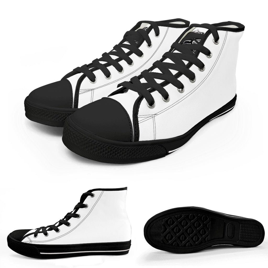 Men's High Top Canvas Shoes (Customized Tongue)