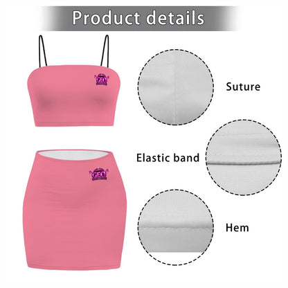 Women's Crop Tank Top & Mini Skirts Sets