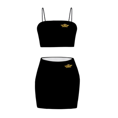 Women's Crop Tank Top & Mini Skirts Sets