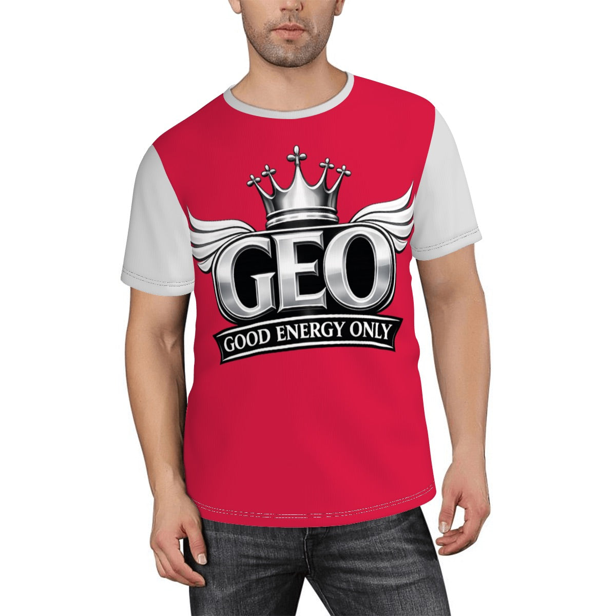 GEO Men’s Short-Sleeve Tee | Comfortable Cotton Shirt | Stylish Casual Outfit | Summer Streetwear