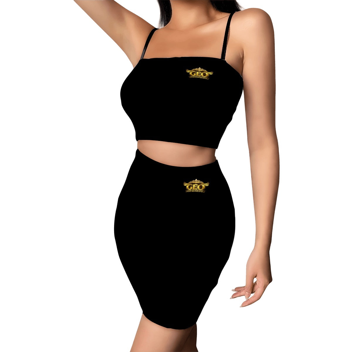 Women's Crop Tank Top & Mini Skirts Sets