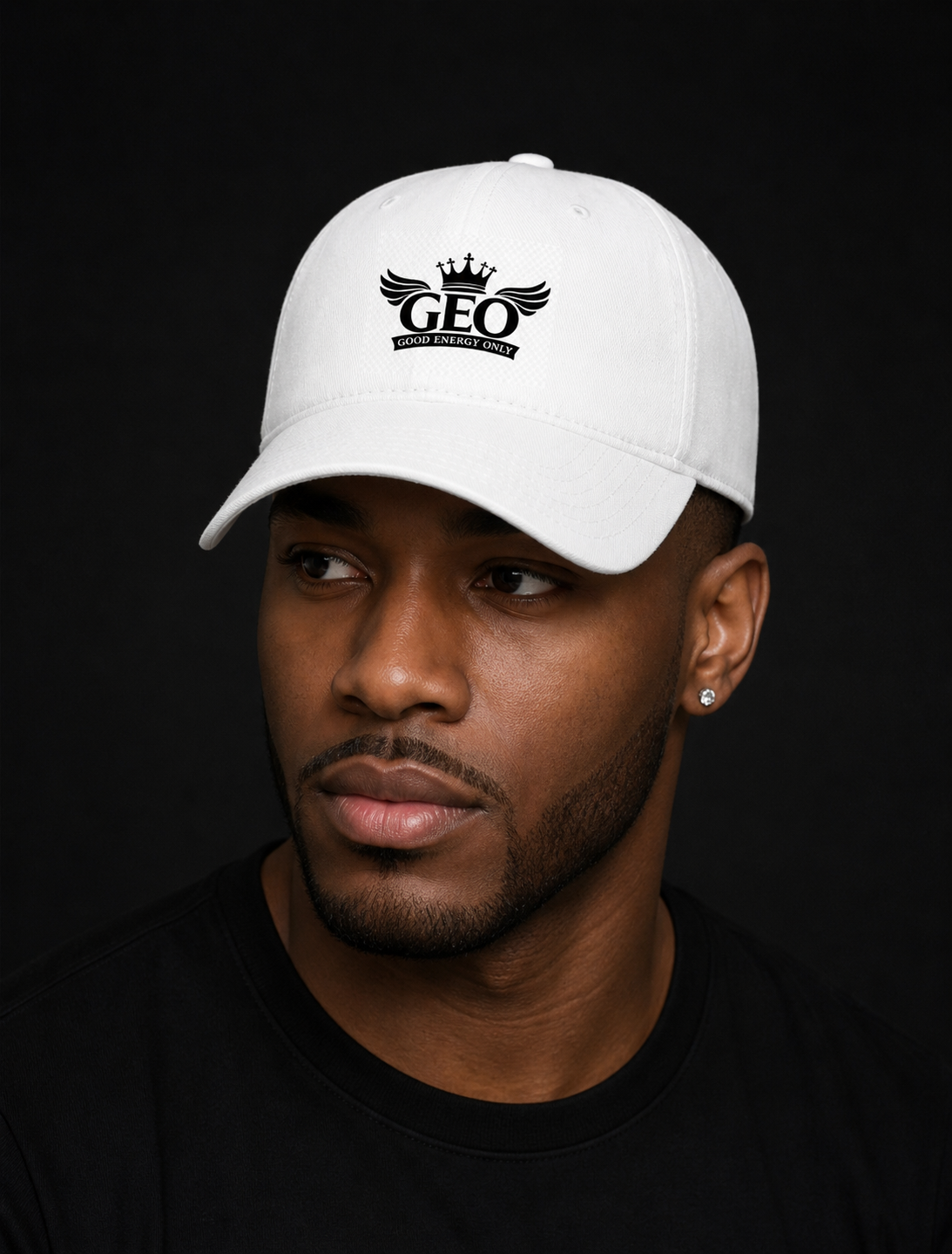 GEO Crown Logo Baseball Cap - Embroidered Winged Crest Hat