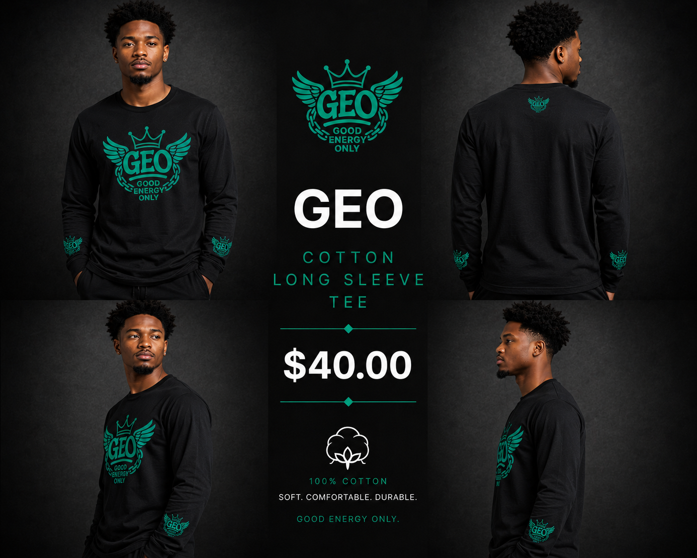 GEO Cotton Long Sleeve Tee